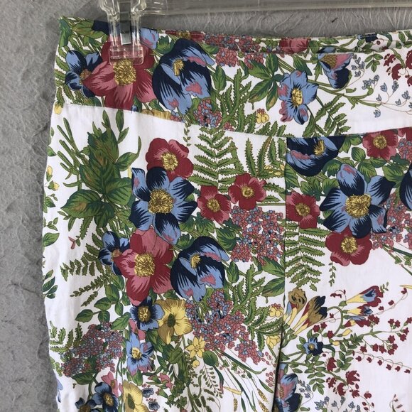 Joseph Ribkoff Pants Womens 16 Multicolor Floral Print Cropped Stretch Canada - Picture 12 of 15